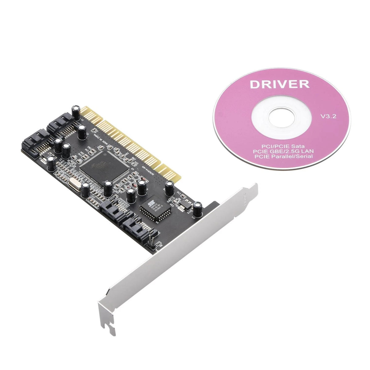 4 Port SATA PCI Expansion Card Adapter RAID 1