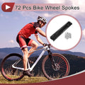 Bicycle Wheel Spoke Replacement Set 300mm Carbon Steel Black for 14G (72)