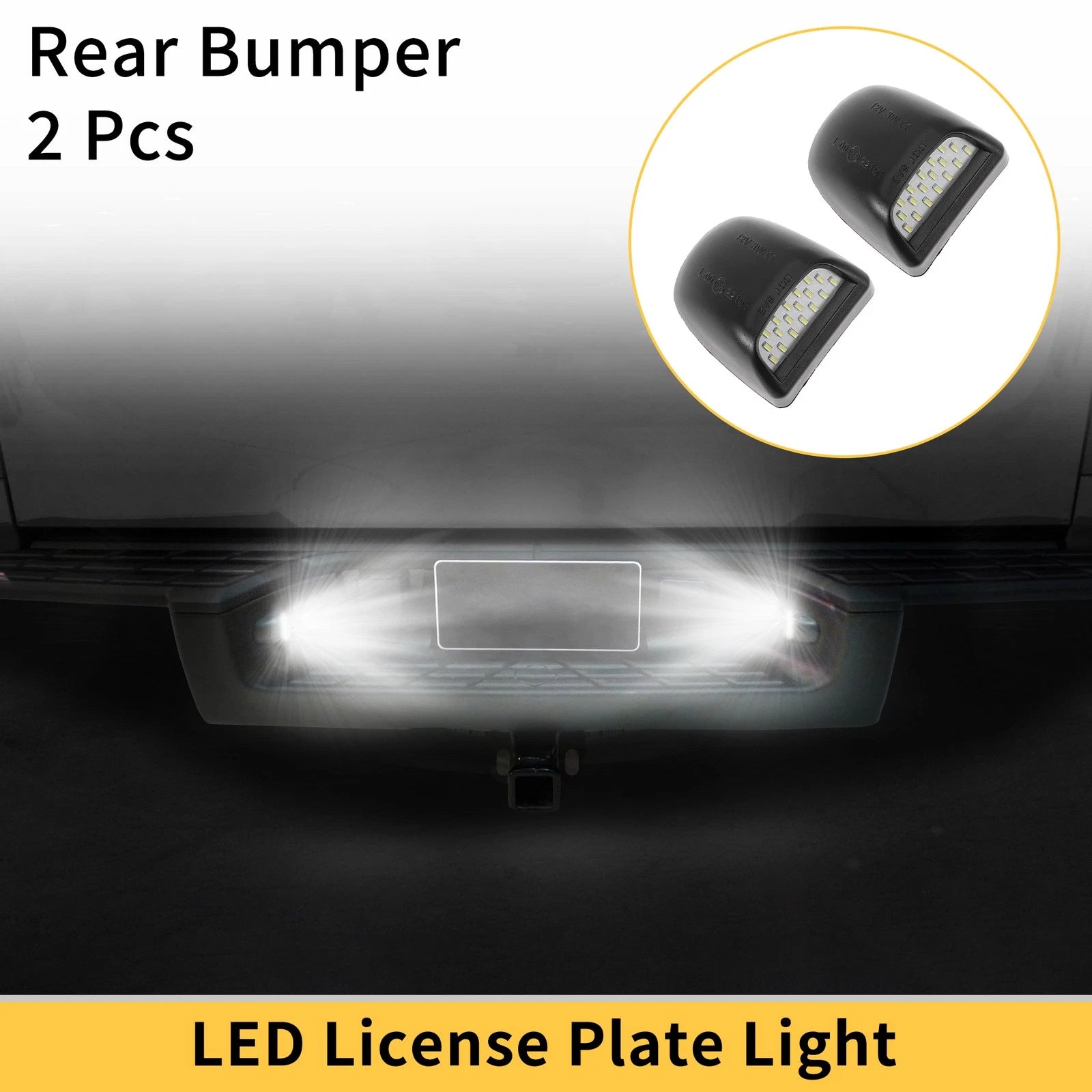 2pcs License Plate Light Lamp Replacement for Chevrolet Silverado (2011–2018)