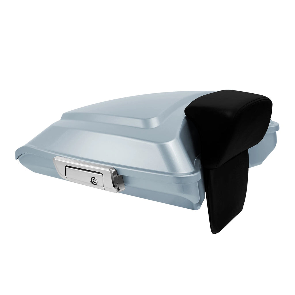 Silver Razor Trunk Backrest Pad for Harley Electra Road Glide King (2014–2025)