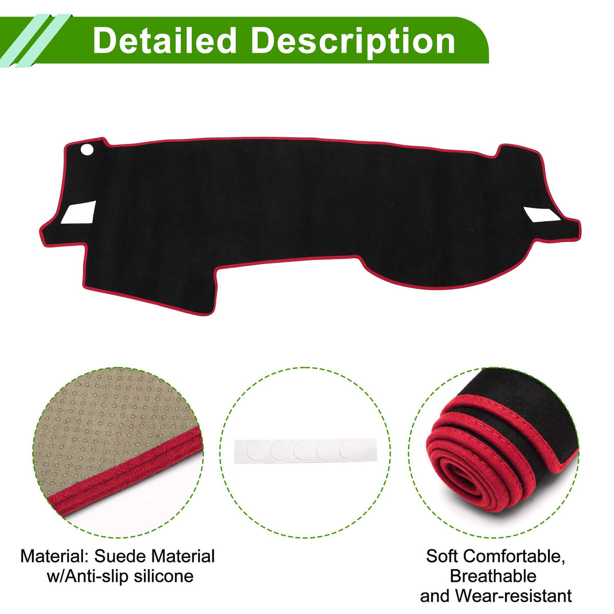 Dashboard Dash Cover Mat for Subaru Outback Sun Protector Pad (2015–2024)