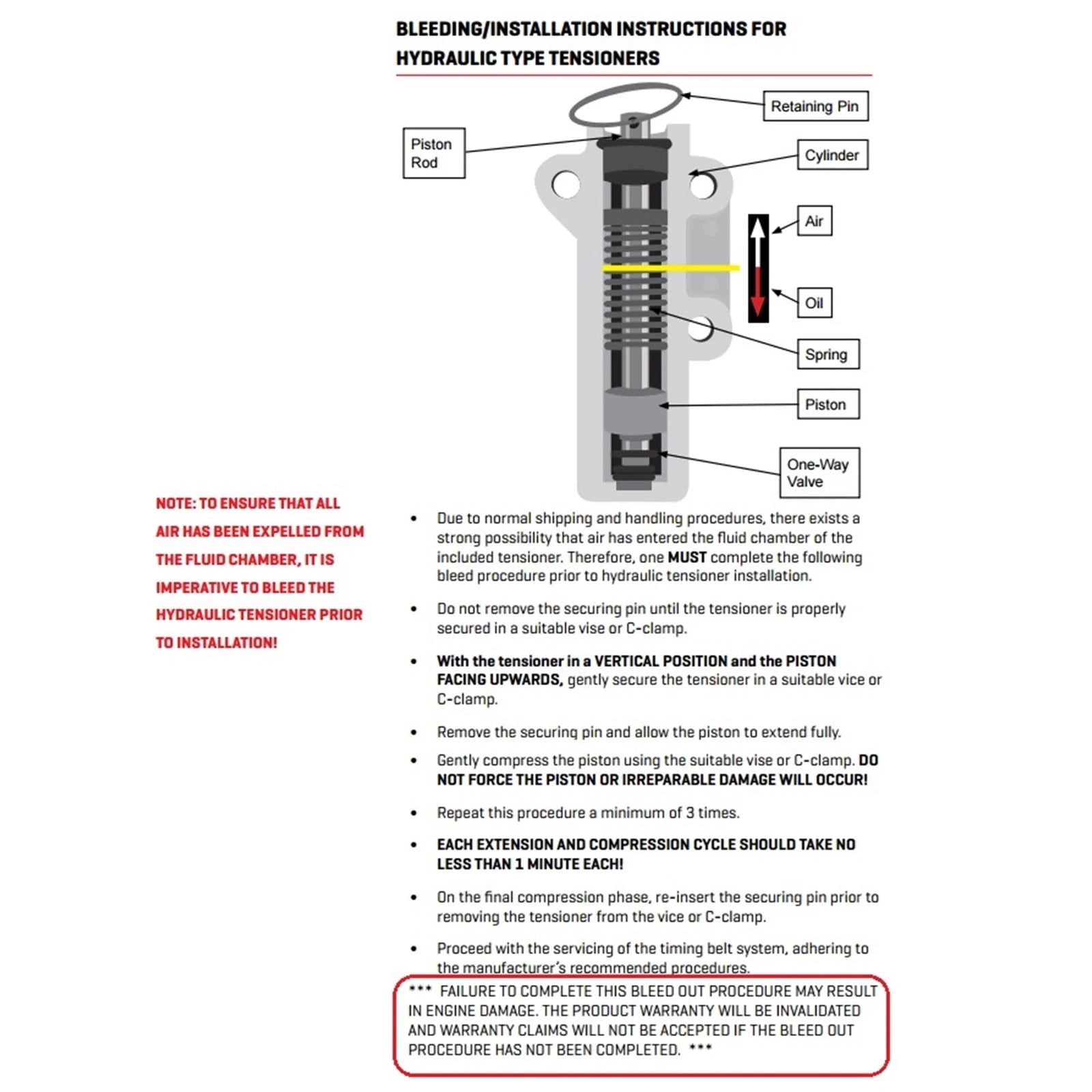 Hydraulic Auto Tensioner for Mazda 929 (1987–1998)