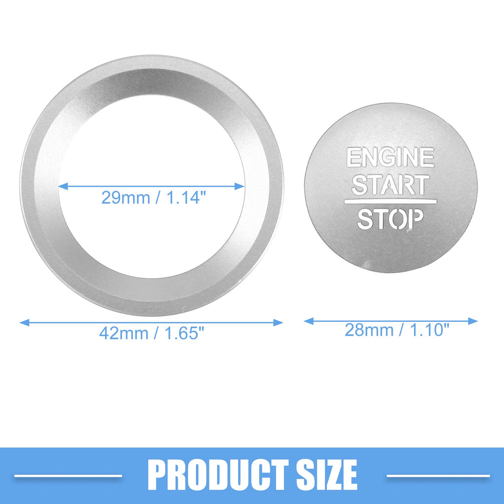 Ignition Button Sticker for Honda Accord (2018–2022) Silver Tone