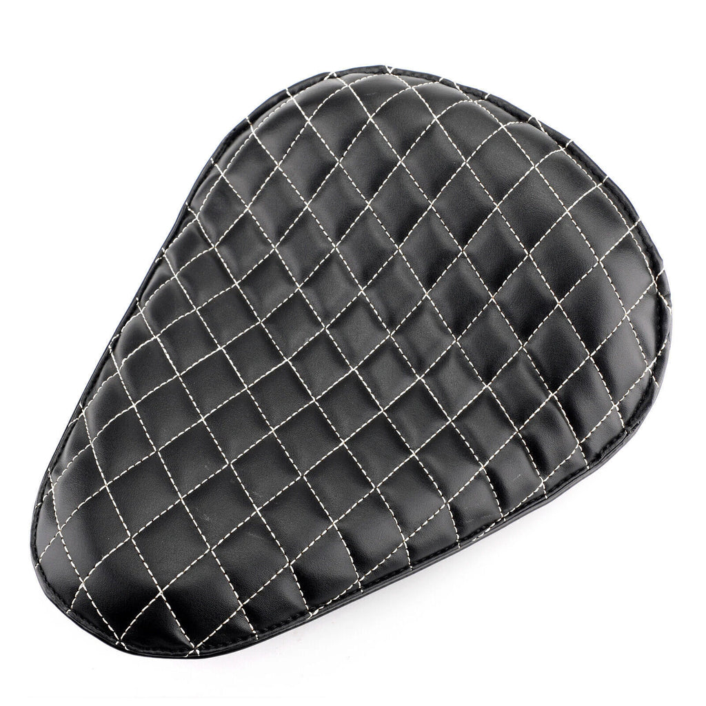 Plaid Leather Solo Driver Seat 12" for Honda Chopper Bobber