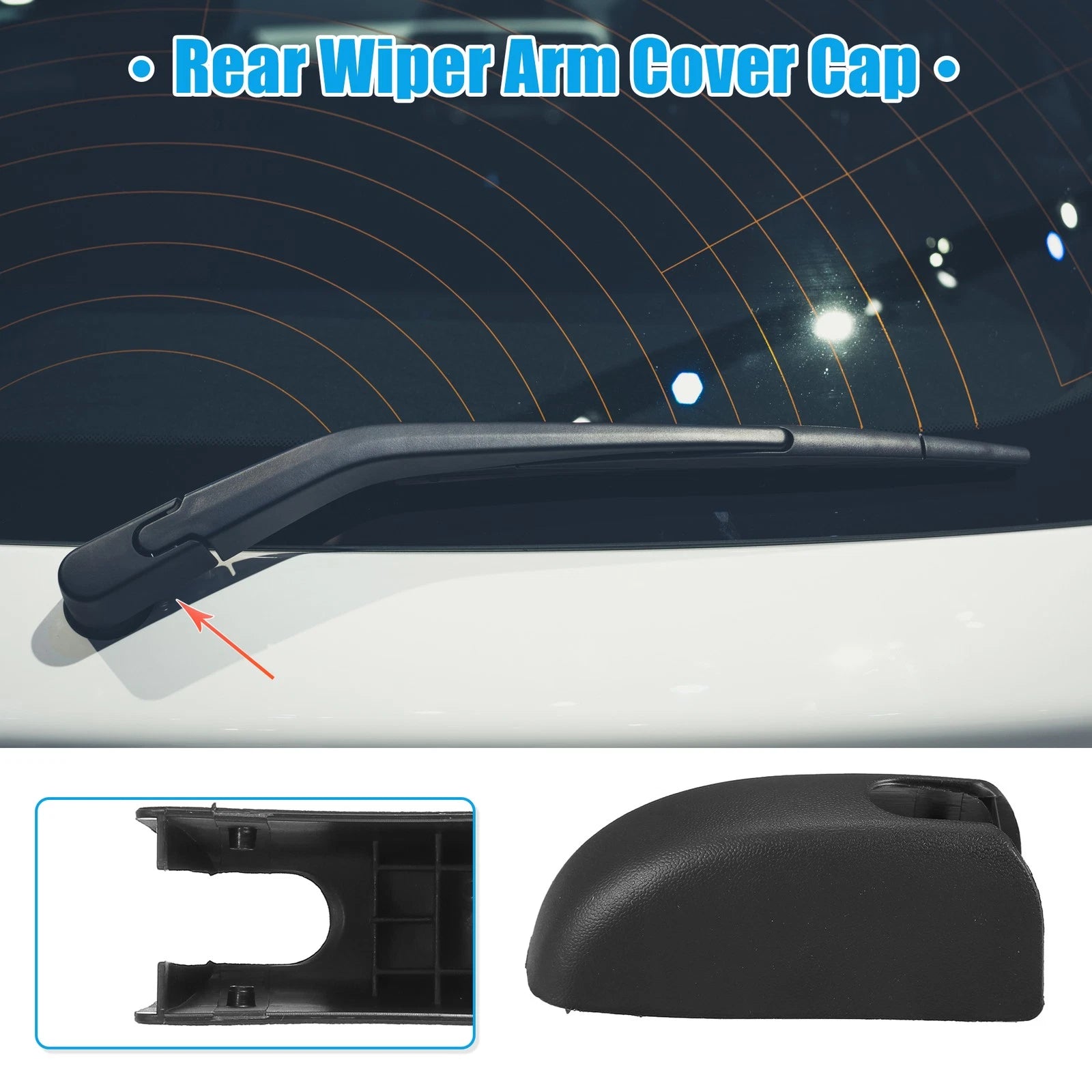 Rear Windshield Wiper Arm Nut Cover Cap for Toyota RAV4 (2006–2020)