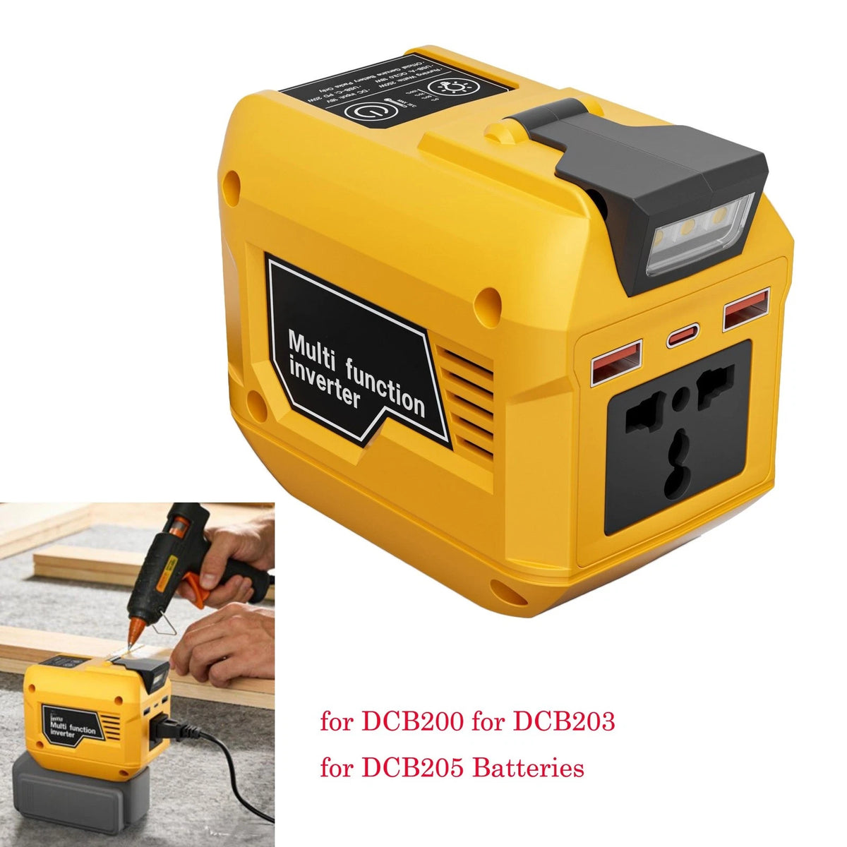 250W Power Inverter for Efficient Tool Operation (USB-C Fast Charging)