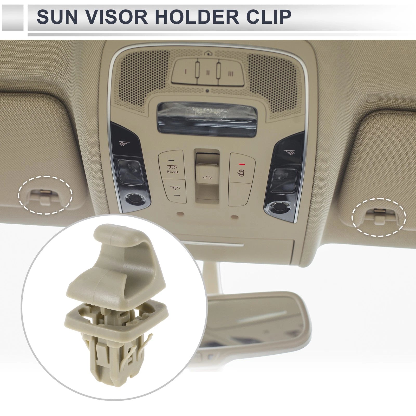 Sun Visor Holder Clip Replacement for Toyota Camry Highlander Corolla (2005–2023)