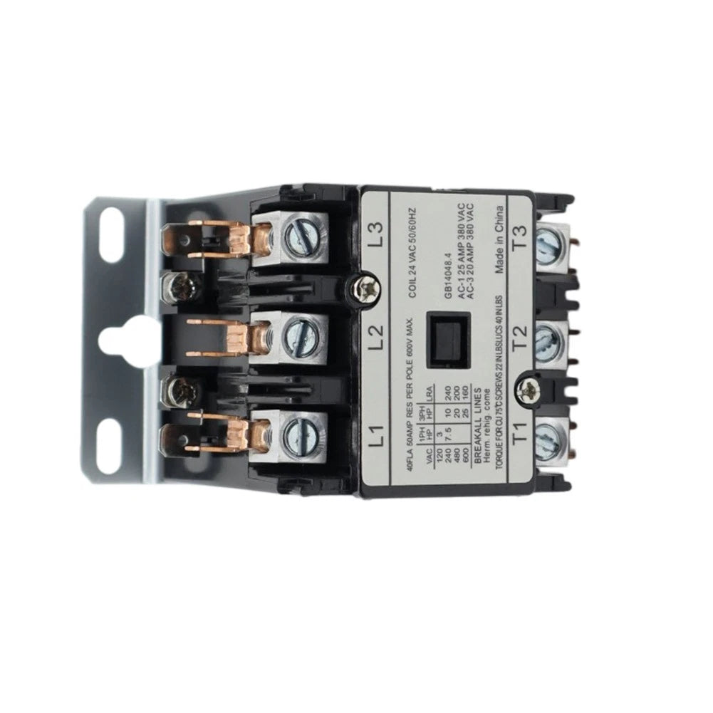 3 Pole 24 Volt 40 Amp AC Contactor for Air Conditioners (Residential)