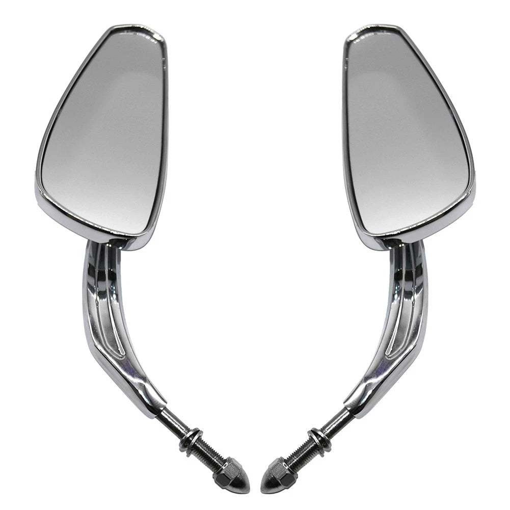 8mm Chrome Rear View Mirrors for Harley Touring Street Road Glide King