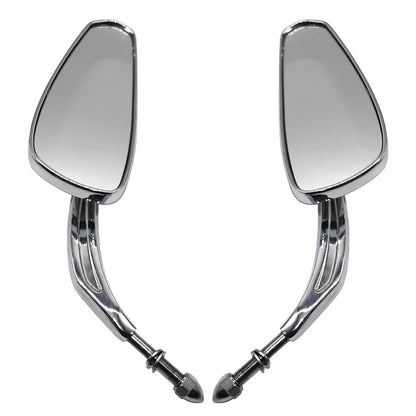 8mm Chrome Rear View Mirrors for Harley Touring Street Road Glide King