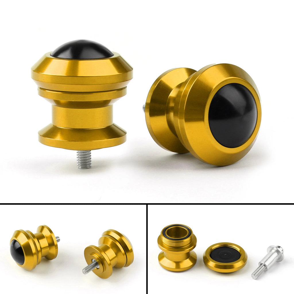 Pair of 6mm Swingarm Sliders Spools for Yamaha MT01 MT09 YZF-R3 R1 (2001–2023)