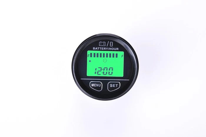 Backlit LCD Battery Level Hour Meter Gauge for Universal Applications