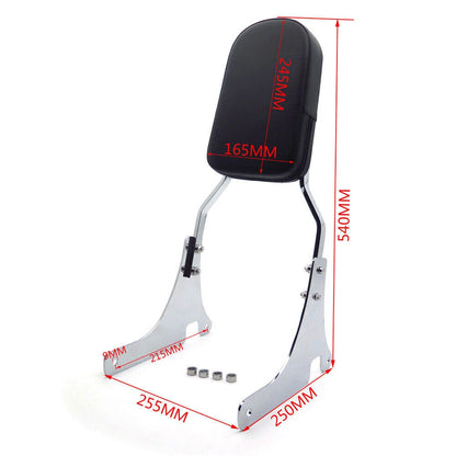 Backrest Sissy Bar w/ Pad for Kawasaki Vulcan 800 Classic VN800 (1996–2005) Chrome
