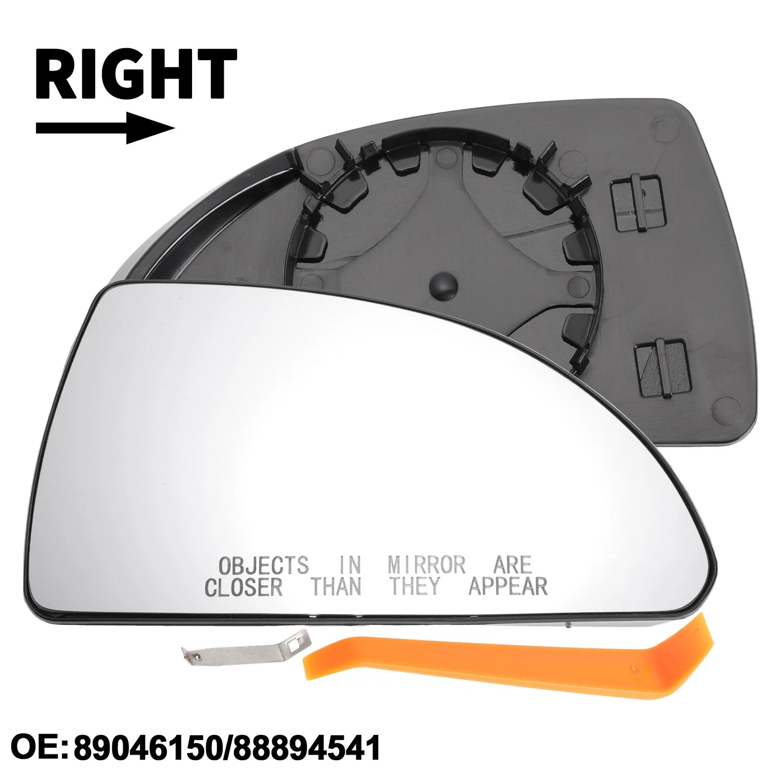Right Passenger Side Mirror Glass Non Heated Replacement for Chevrolet Impala (2005–2016)