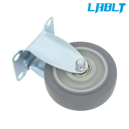 Set of 4 Grey 4-Inch Swivel & Straight Casters for Various Applications
