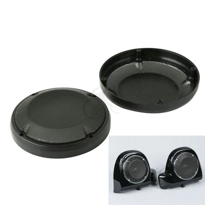 Hard Saddlebag Lids with 6.5" Speaker Grills for Harley Touring Road Glide (1983–2024)