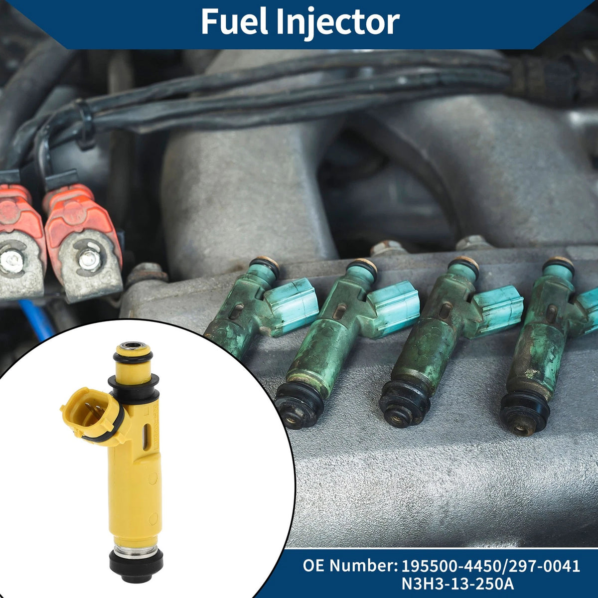 Fuel Injector Replacement for Mazda RX-8 Base 1.3 (2004–2008) 1 Piece Yellow