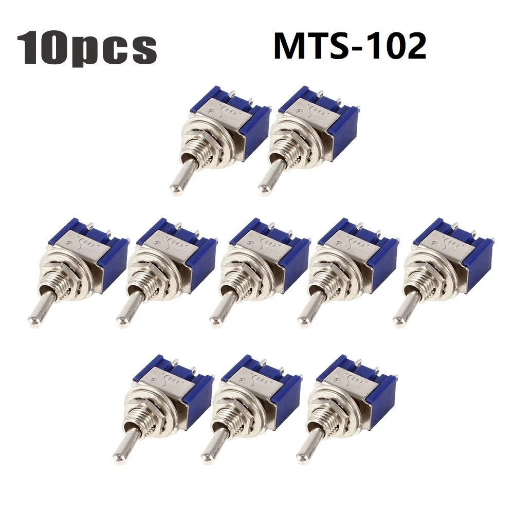 10pcs SPDT 3-Pin ON-ON Toggle Switch for Mini (MTS-102)