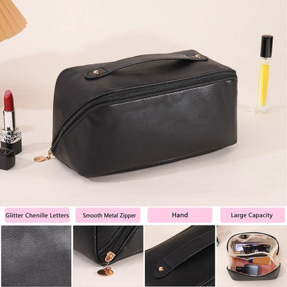 Portable Makeup Organizer Bag for Women (Large Capacity, Secure Zipper)