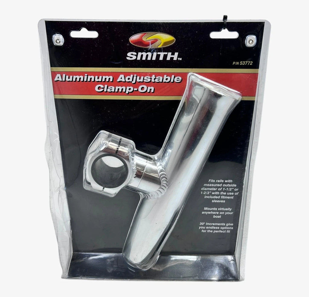Aluminum Adjustable Clamp-On Rod Holder Mount for Smith 53772