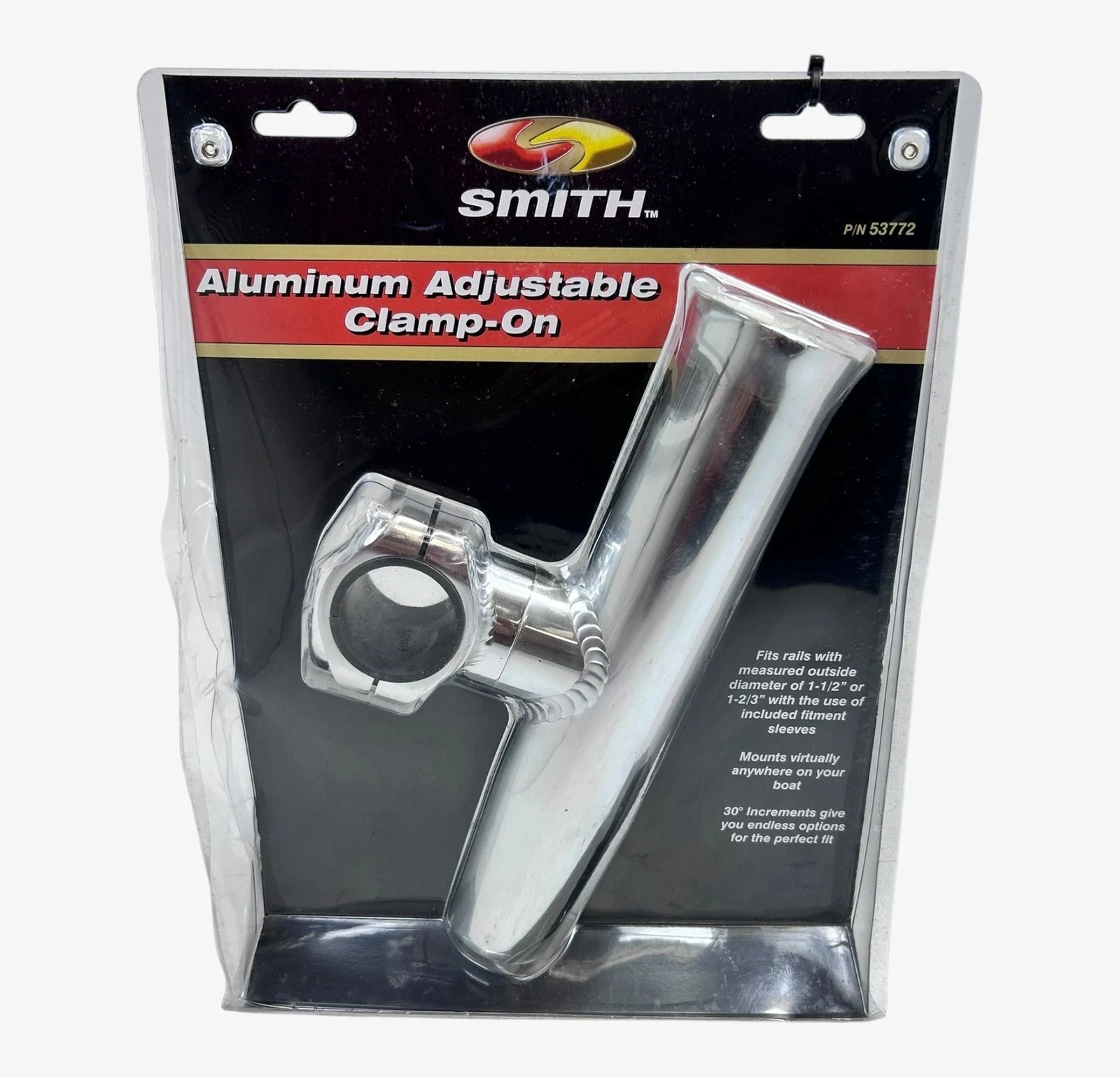 Aluminum Adjustable Clamp-On Rod Holder Mount for Smith 53772