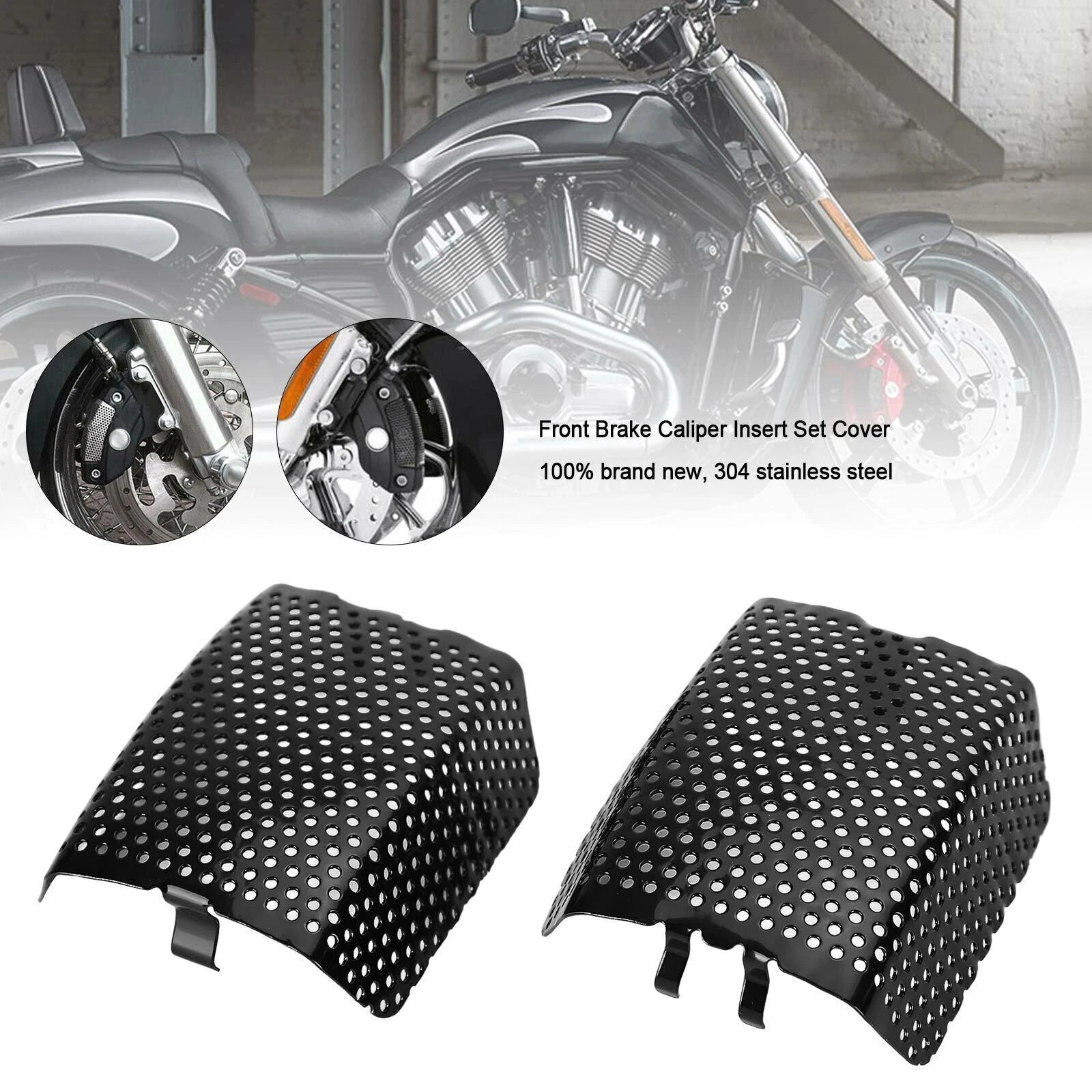 Set of 2 Front Brake Caliper Insert Covers for Harley Touring V-Rod (2005)
