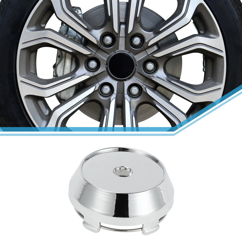 60mm Wheel Center Hub Cap for Universal Fit (Durable Silver Tone)