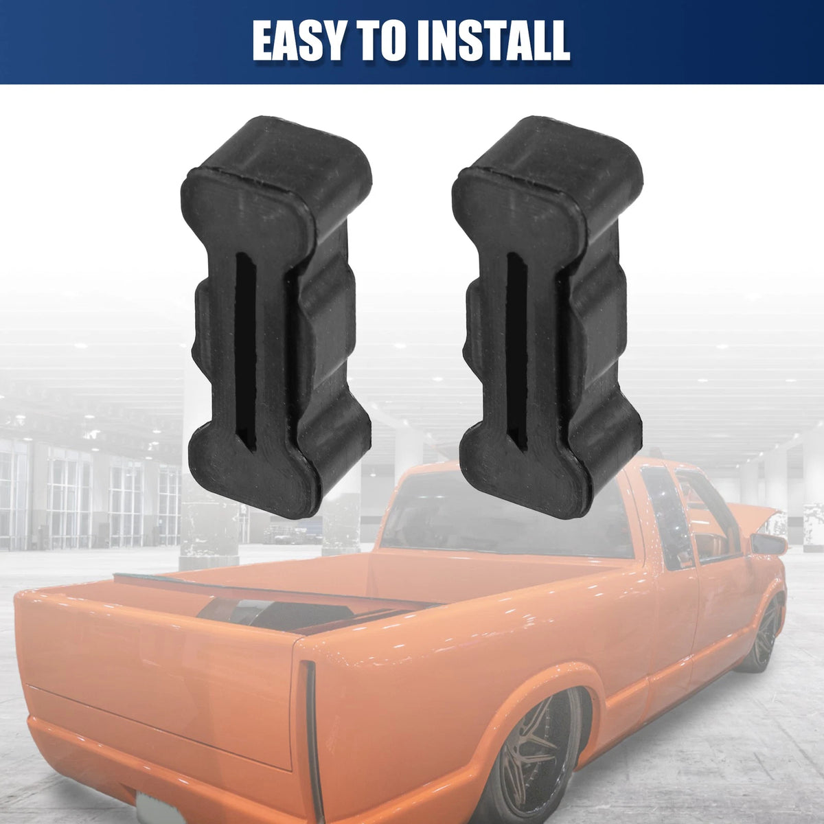 Latch Bumpers Front Pair Replacement for Chevrolet S10 GMC Sonoma (1998–2004)