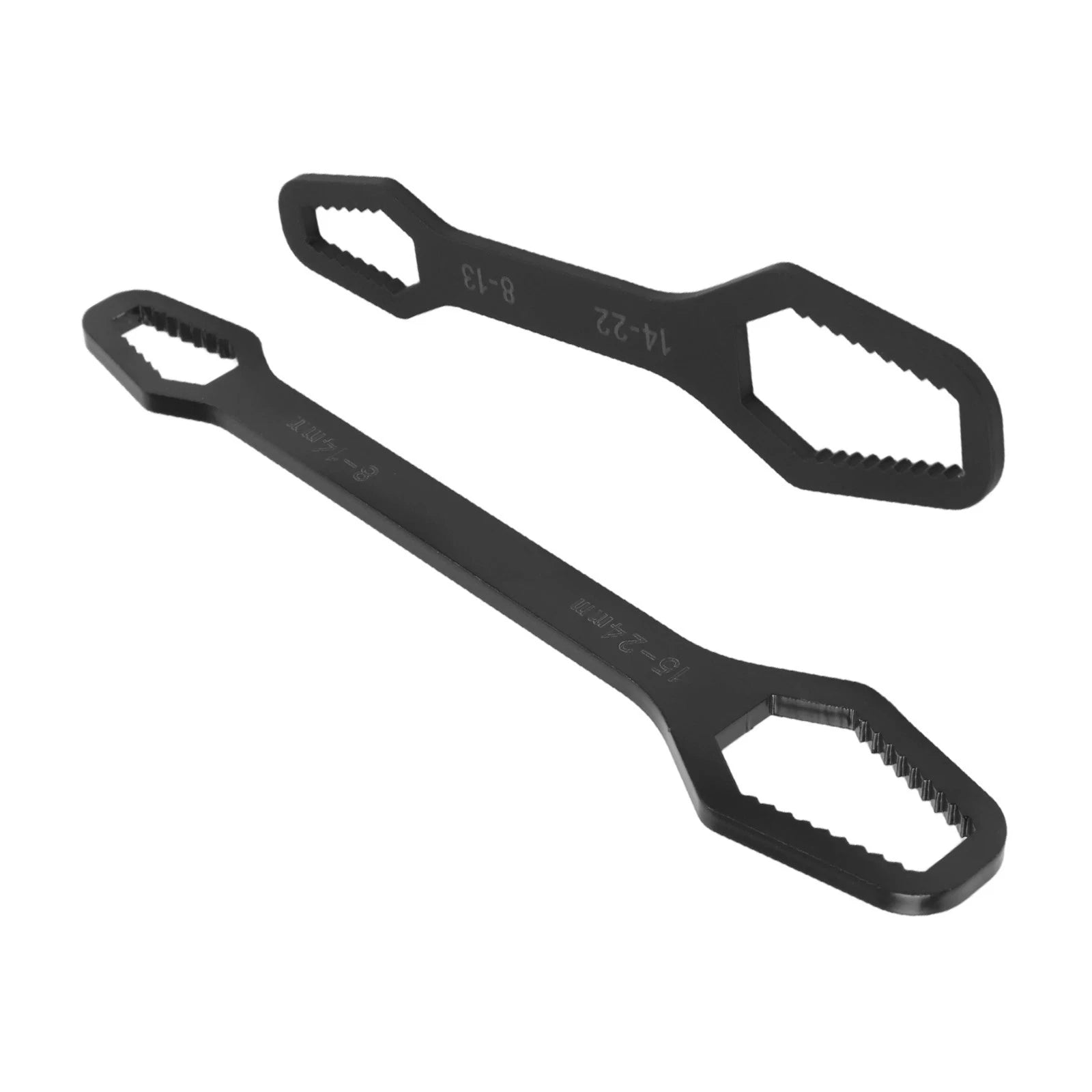 2X Double Ended Adjustable Wrench Set for Nuts (8mm 22mm)