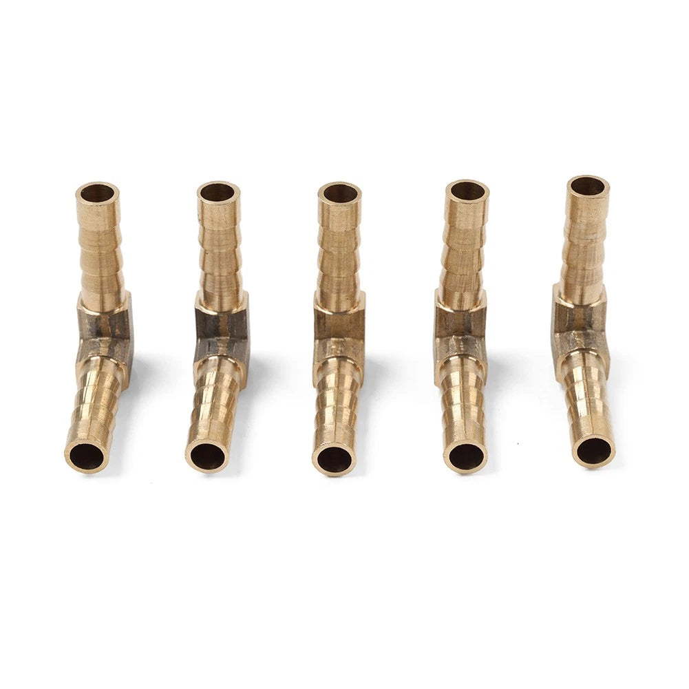 5Pc 5/16 x 5/16 Brass Barbed Pipe Fitting Hose Barb Elbow 90 Degree