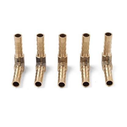 5Pc 5/16 x 5/16 Brass Barbed Pipe Fitting Hose Barb Elbow 90 Degree