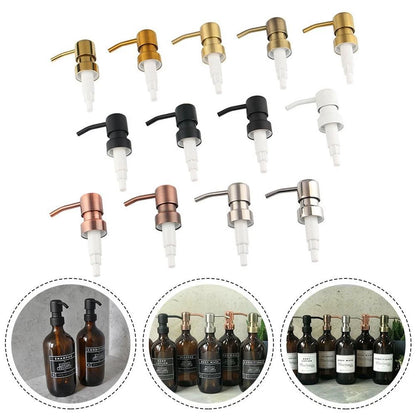 Pump Head Dispenser for Push Type Titanium Gold White (11cm, 1PCS)