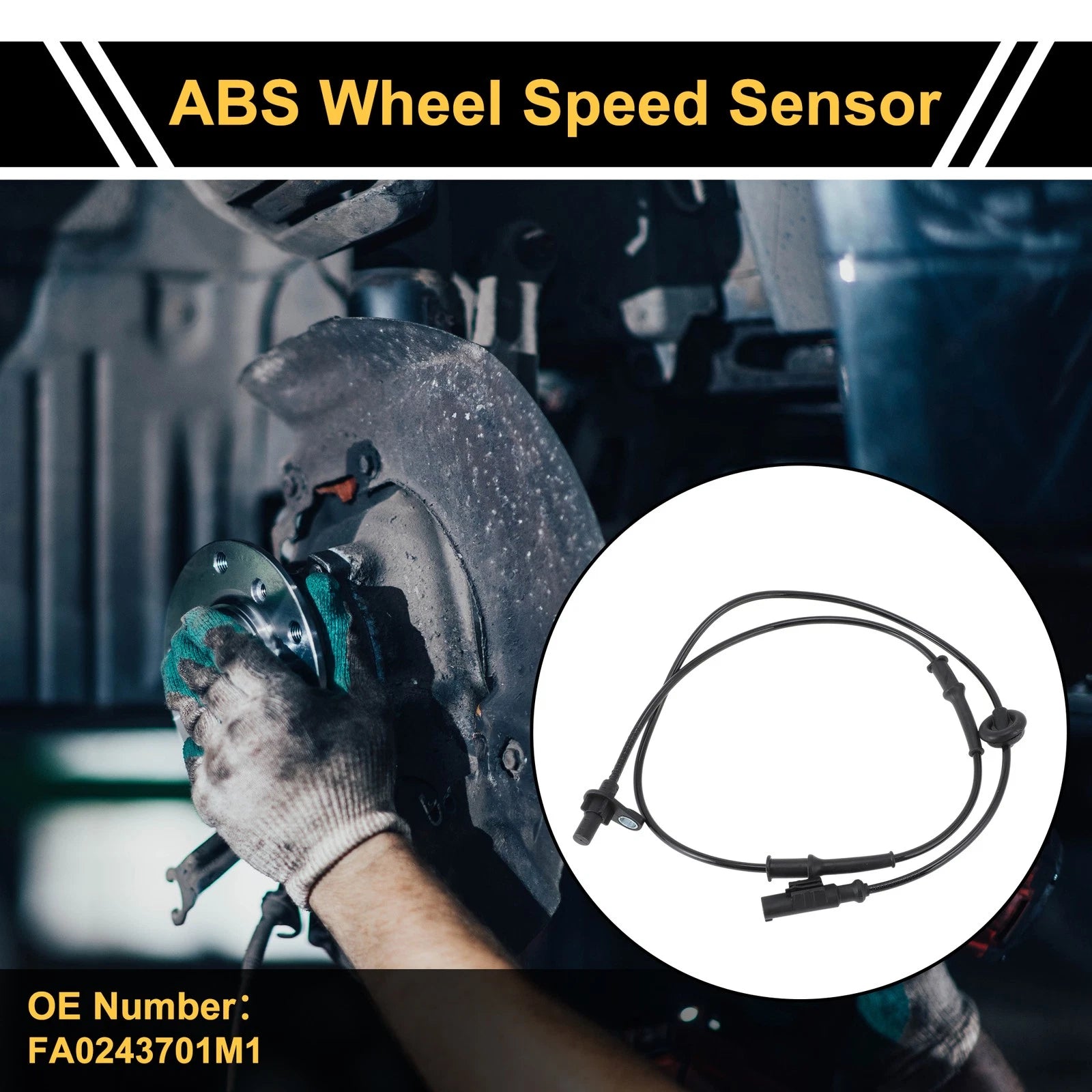 ABS Wheel Speed Sensor Front Right Replacement for Mazda 323 (1990–2003)
