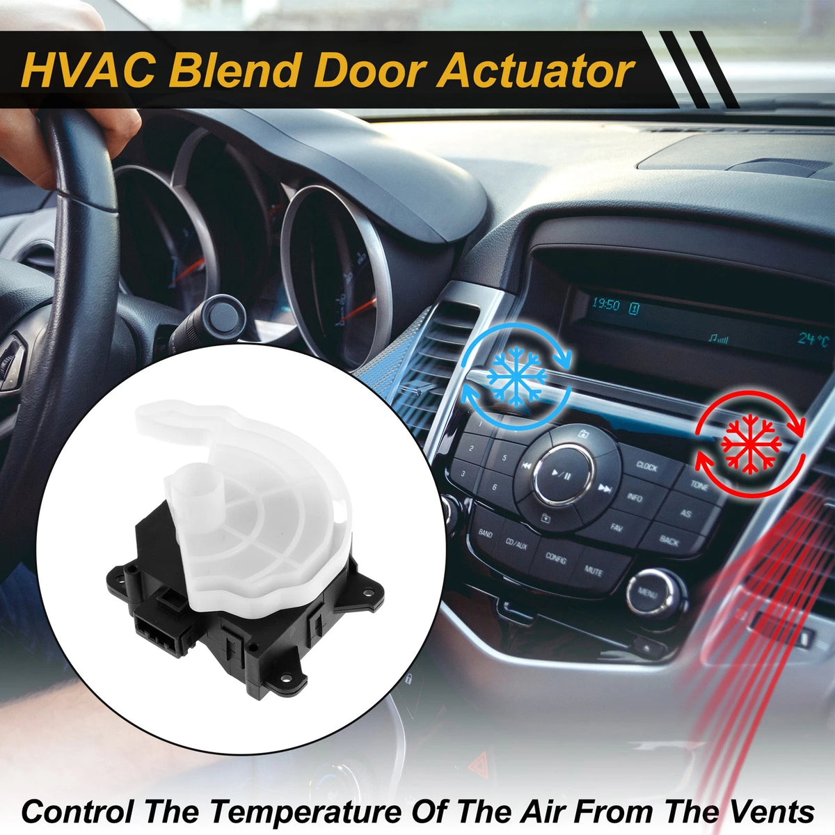HVAC Heater Blend Door Actuator for Ford Edge (2012–2015) No. 7T4Z19E616D