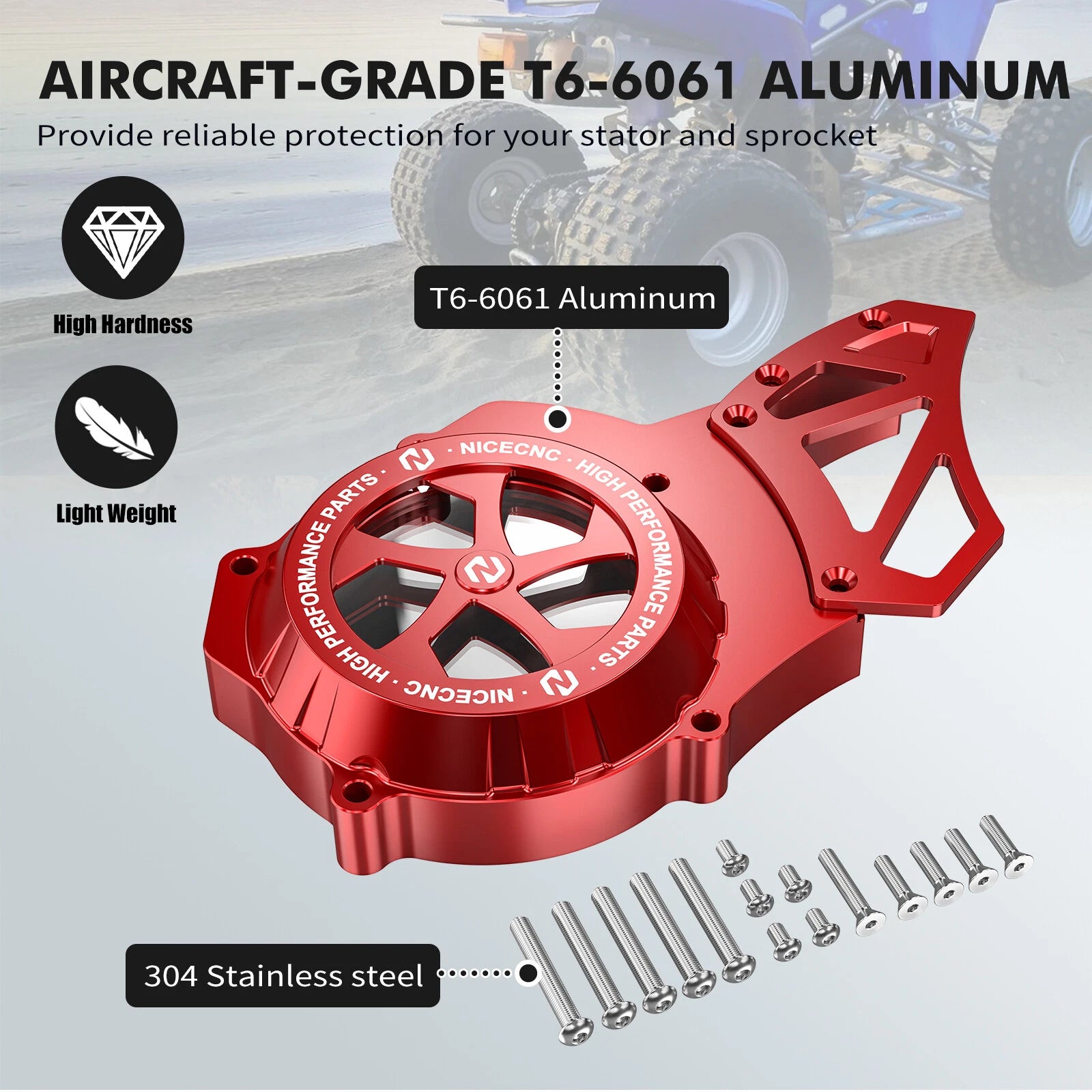 Engine Stator Guard Crankcase Cover for Yamaha Blaster 200 YFS200 (2000–2006)