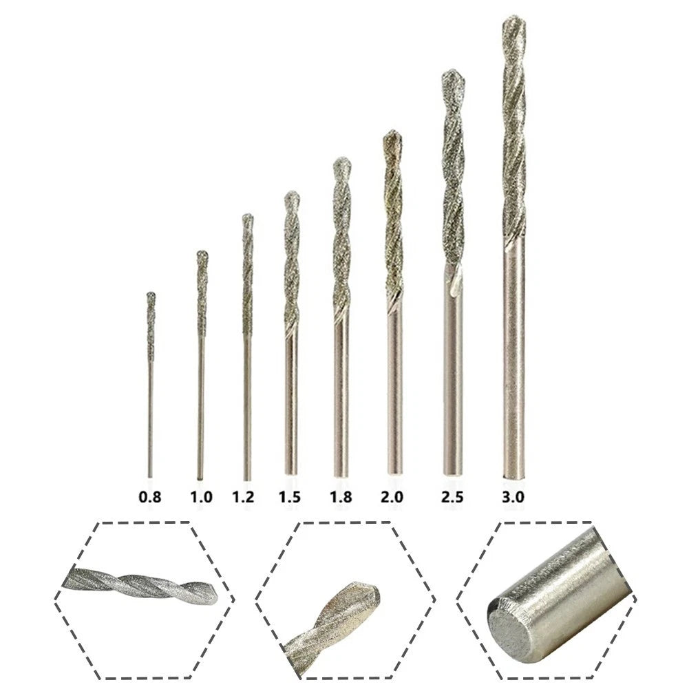 8-Piece Drill Bits Set for Power Tools - Coated Multi-Use Accessories
