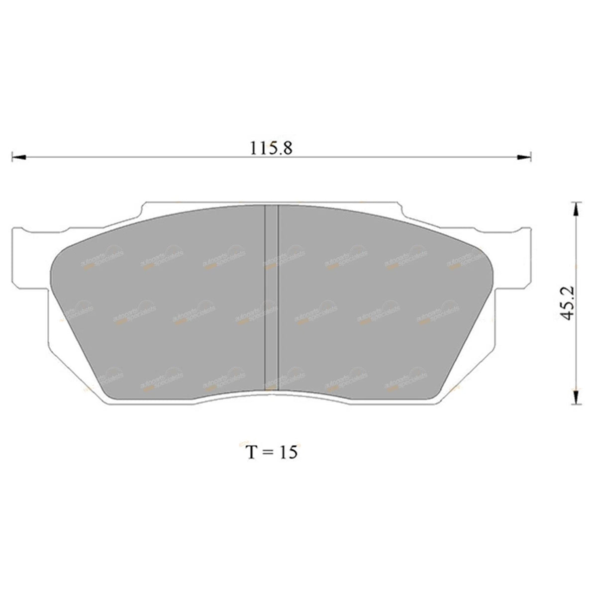 Front Disc Brake Pad Set for Honda Prelude (1983–1985) AB 4cyl 1.8L ET