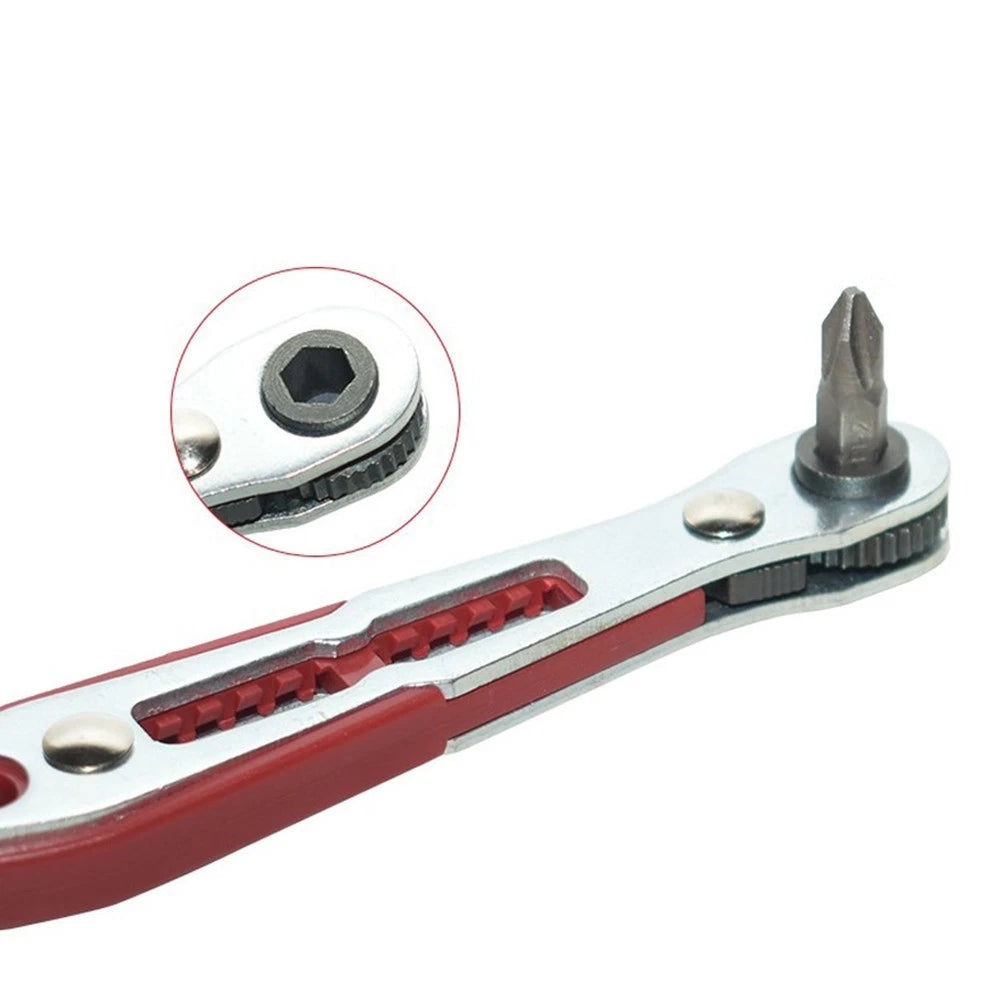 2X Ratchet Wrench Hand Tool Set with Screwdriver Tips