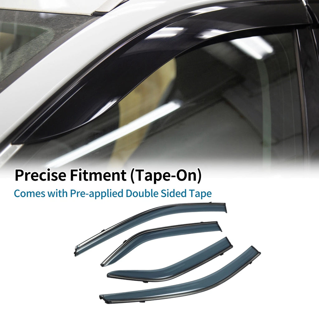 Window Deflectors Side Vent Visors for Toyota Camry (2012–2017) Black Set