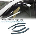 Window Deflectors Side Vent Visors for Toyota Camry (2012–2017) Black Set