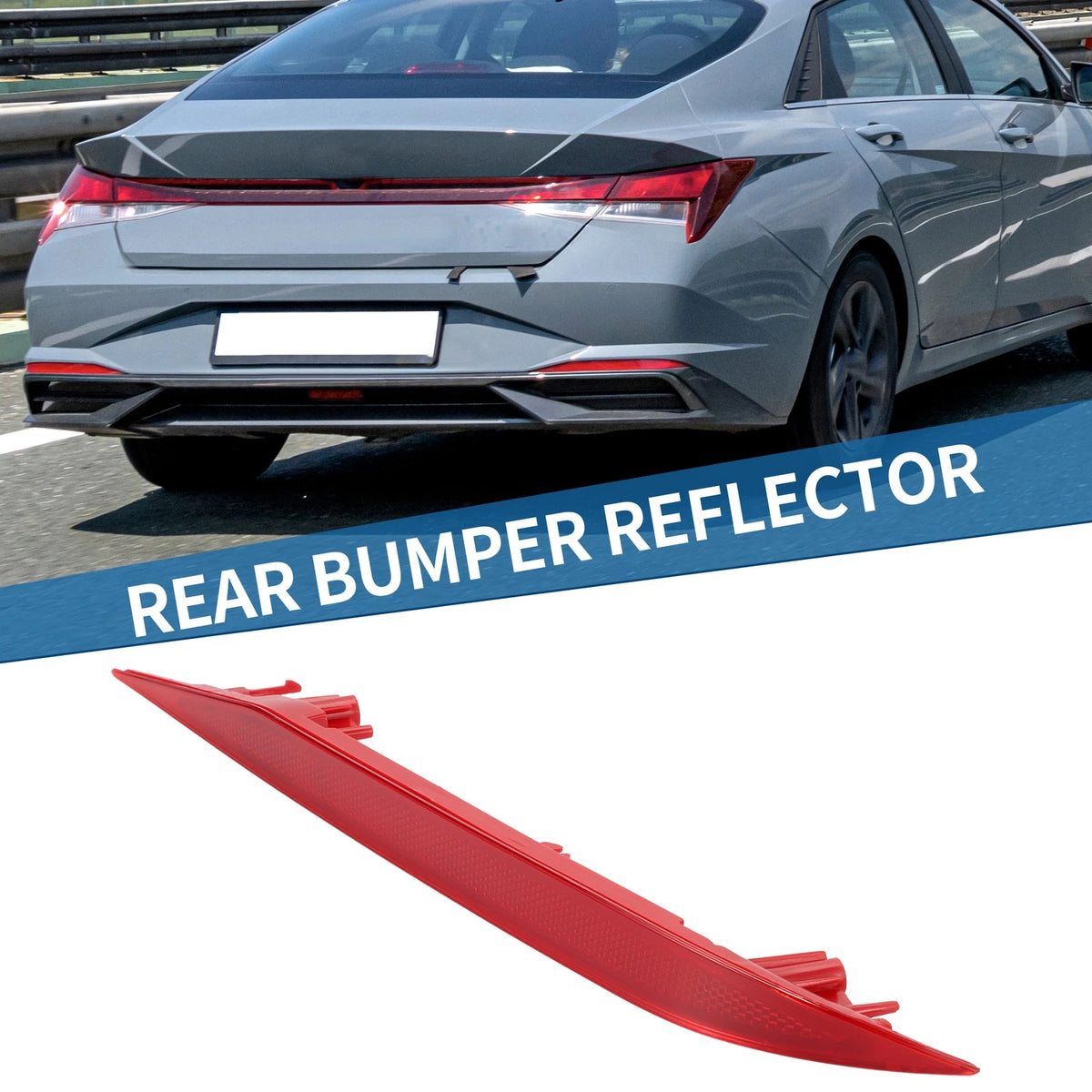 Rear Right Bumper Reflector No. 92406AA000 for Hyundai Elantra (2021–2023) Red