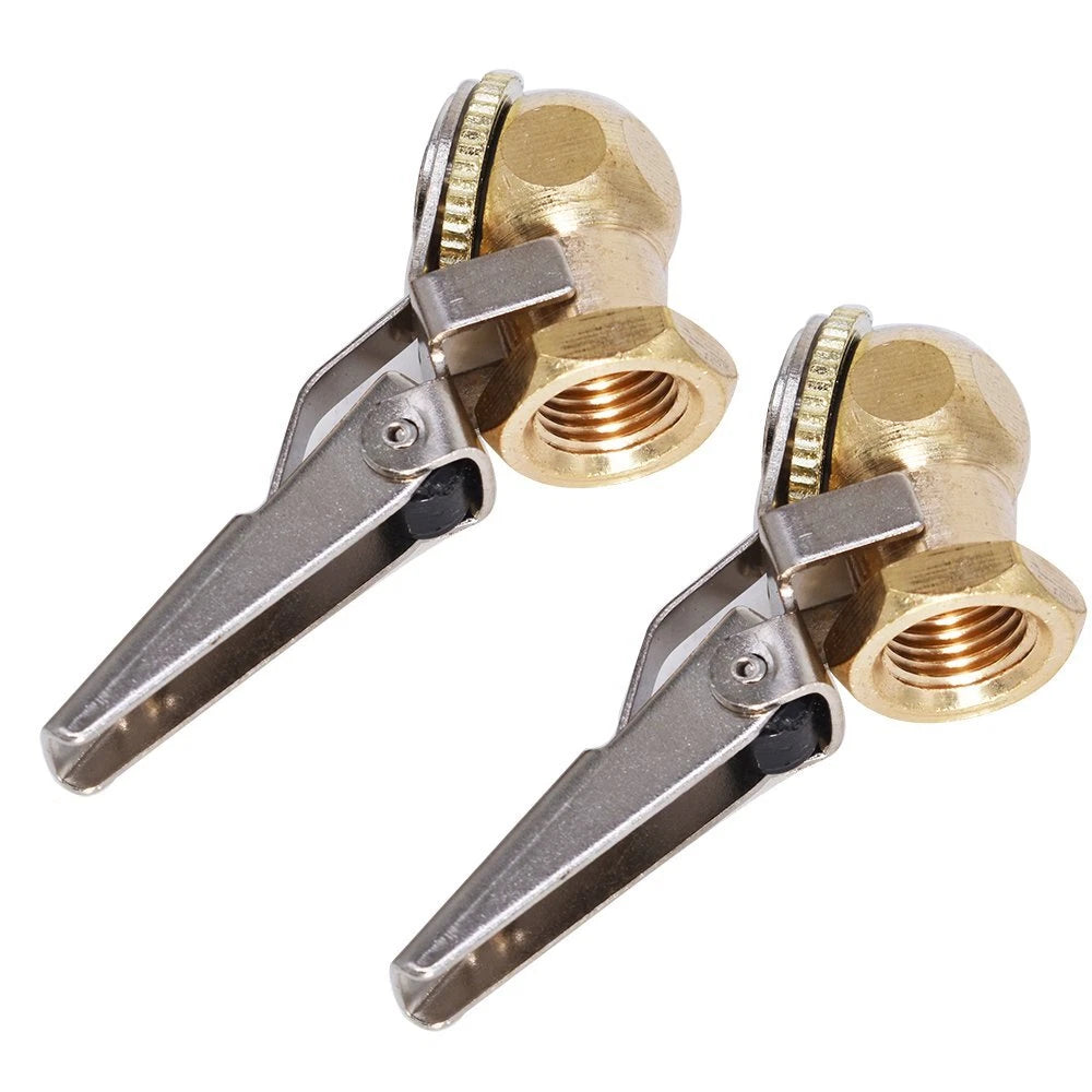 2-Piece Lock On Tire Inflator Air Chuck for Universal Use (1/4")