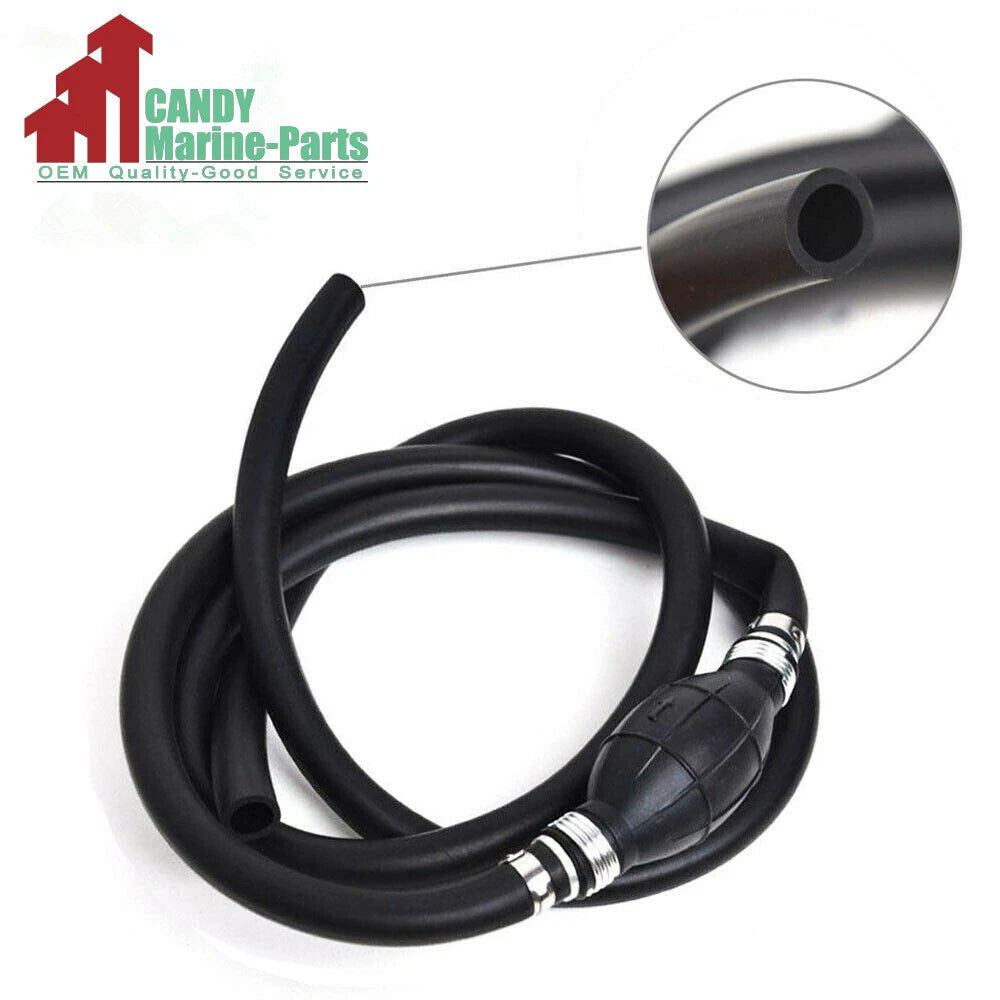 3/8" Fuel Hose Line Assembly with Primer Bulb for Marine Outboard Motors