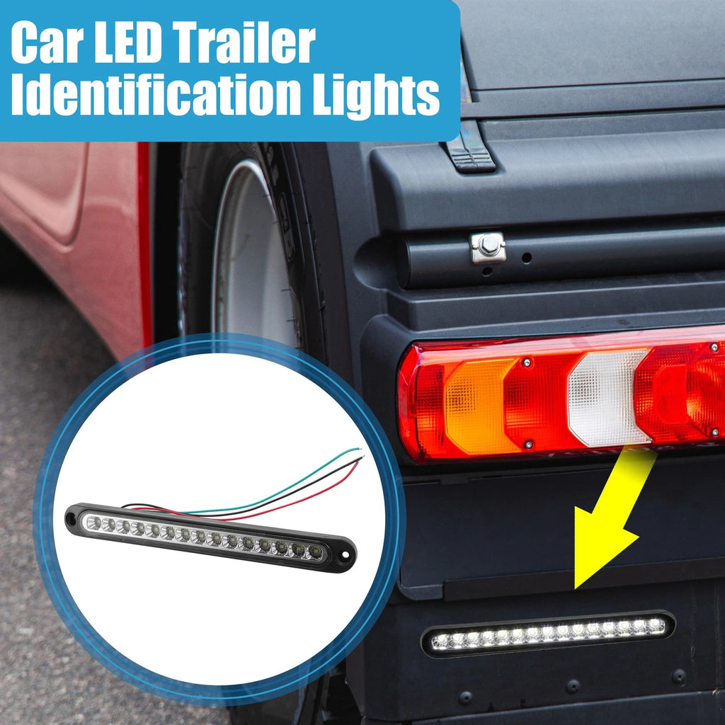 LED Trailer Identification Turn Signal Tail Light for White 12V 24V (2015–2025)
