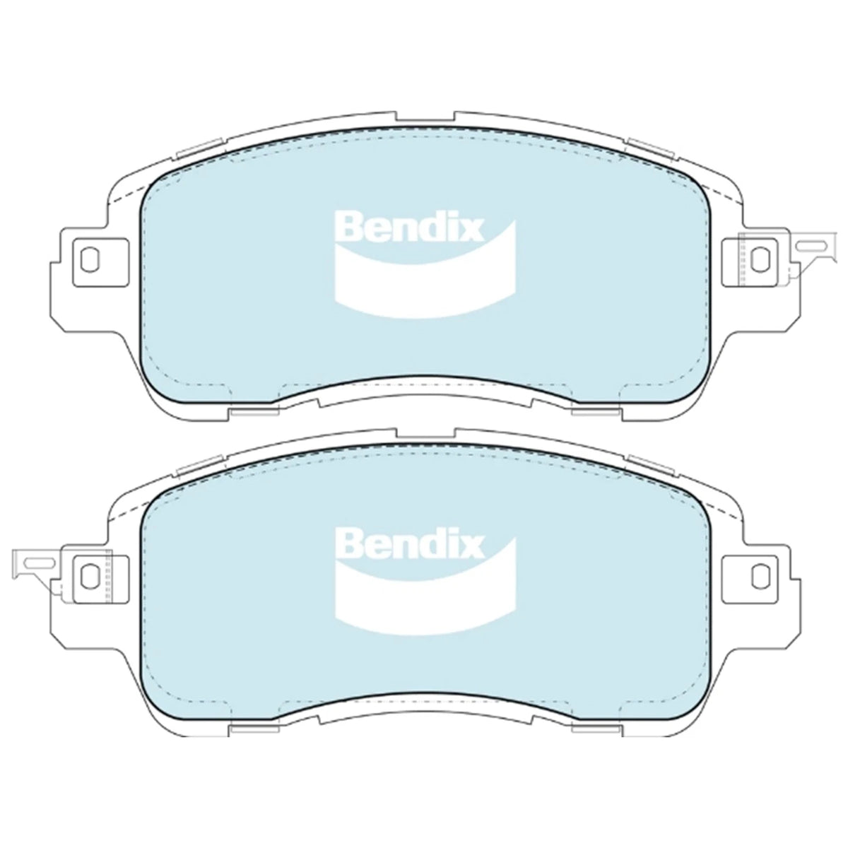 Set of 4 Bendix Front Disc Brake Pads for Mazda 2 DJ DL (2014–2025) DB2334GCT