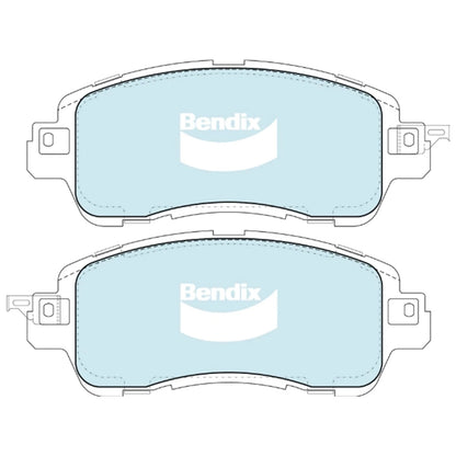 Set of 4 Bendix Front Disc Brake Pads for Mazda 2 DJ DL (2014–2025) DB2334GCT