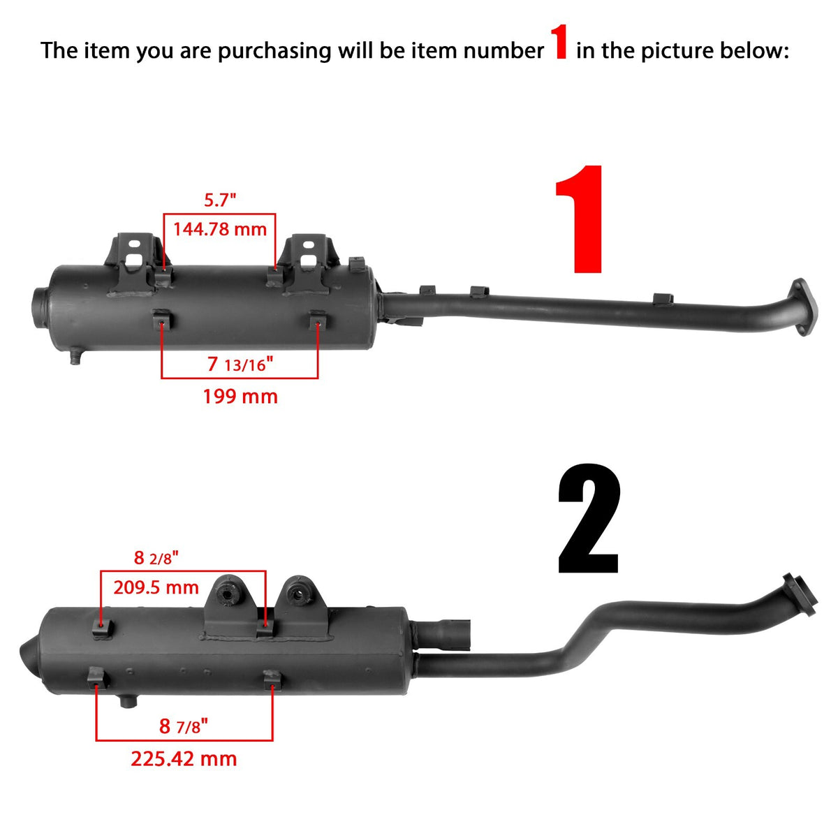 Exhaust Muffler with Gasket Replacement for Kawasaki Brute Force 650 (2006–2013)