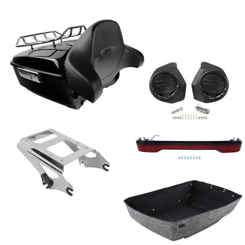 Backrest Rack Speakers for Harley Touring Electra Glide (2009–2013)