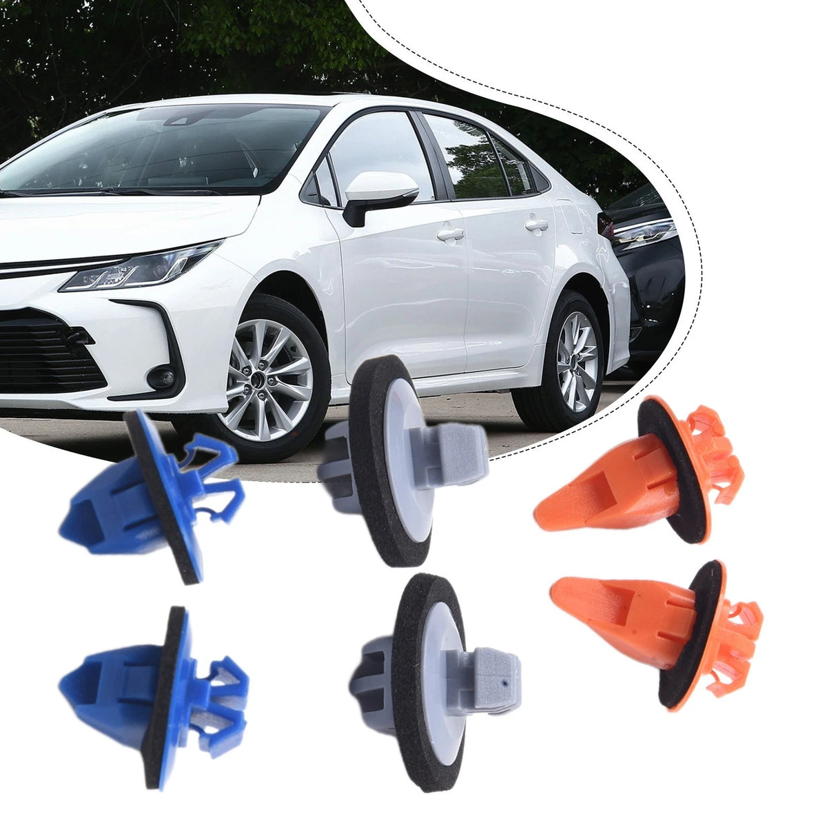 Set of 30 Moulding Clips for Toyota Car Doors