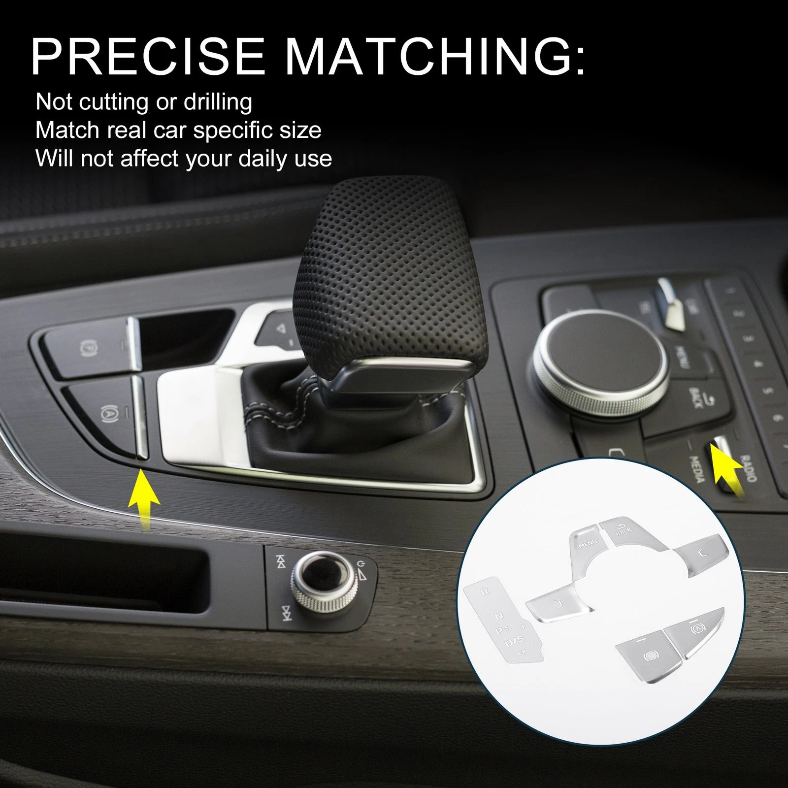 Handbrake Button Switch Cover for Audi A4 B9 A5 Replacement (2017–2020)